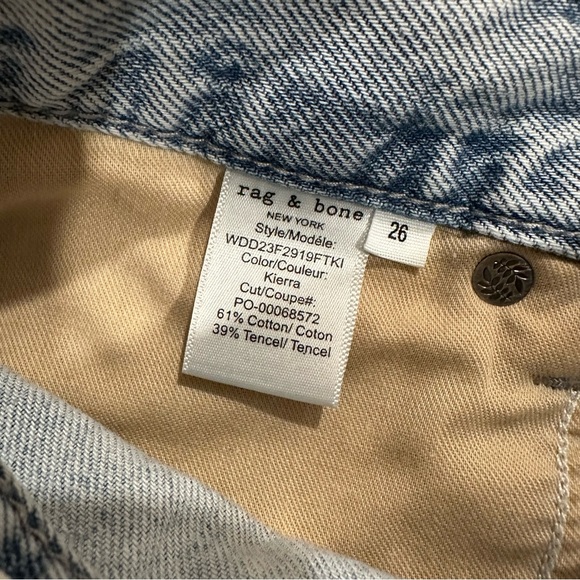 Rag & Bone Sofie Featherweight High Rise Wide Leg Women’s Jeans Size 26 - Picture 7 of 15